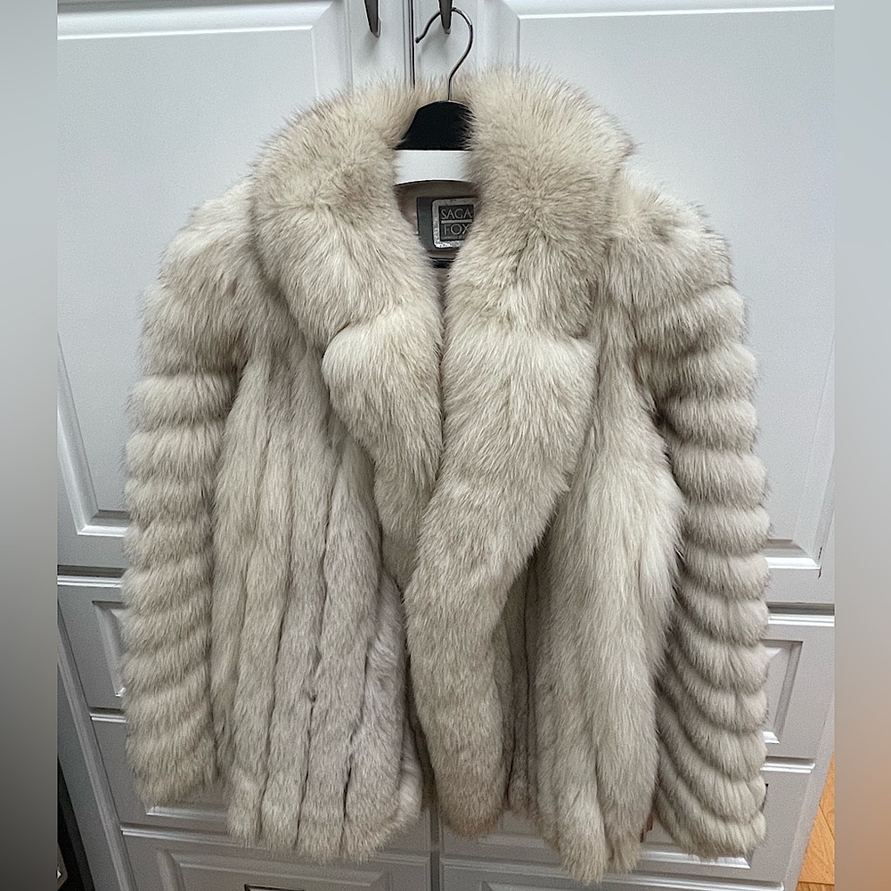 Saga Furs Vintage Blue Fox Fur Coat
